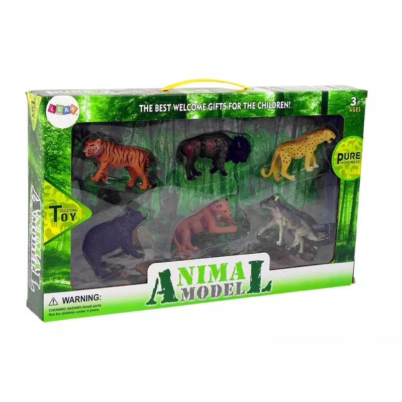 LEAN TOYS Aafrika Metsloomade Figuuride Komplekt Karu Tiiger