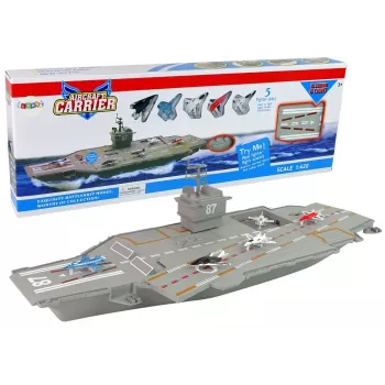 LEAN TOYS Lennukikandja hävituslennukid 5 tk heli ja valgusega
