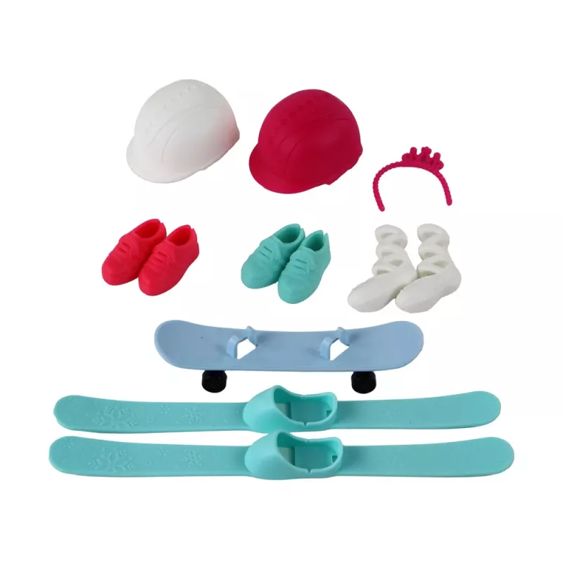 LEAN TOYS Anlily Children's Doll 4 Sports Skiing Accessories