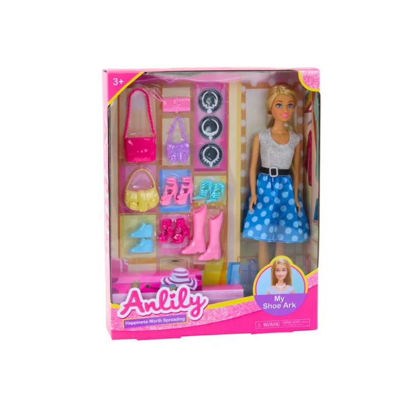 LEAN TOYS Anlily nukukomplekt riiete, aksessuaaride ja lisadega