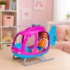LEAN TOYS Anlily Nukukomplekt suure helikopteri, pöörlevate propellerite ja moenukuga – lilla