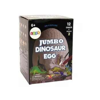 LEAN TOYS Arheoloogia väljakaevamiskomplekt Hiiglaslik muna 12 dinosauruse kujukest