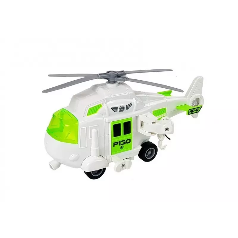 LEAN TOYS Auto Transporter on Batteries 1:16 with a Helicopter