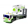 LEAN TOYS Auto Transporter on Batteries 1:16 with a Helicopter