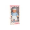 LEAN TOYS Beebinukk 46 cm Sinine Lutt Müts Sokid