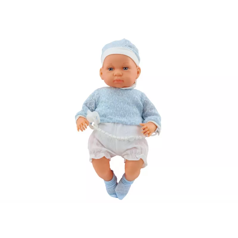 LEAN TOYS Beebinukk 46 cm Sinine Lutt Müts Sokid