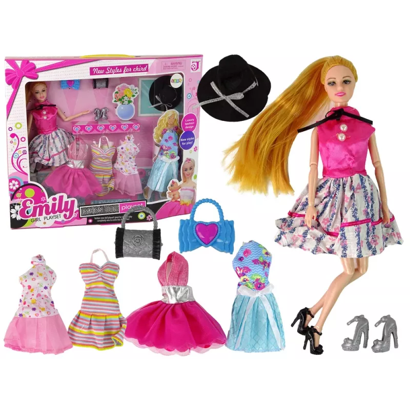 LEAN TOYS Baby Doll Emily Accessories Removable Dresses