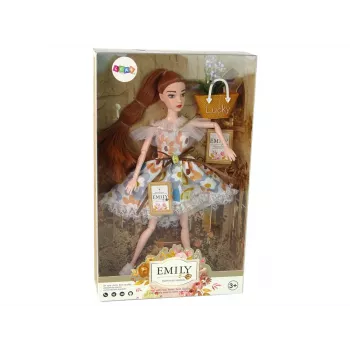 LEAN TOYS Beebinukk Emily Autumn Punaste Juuste ja Lilledega