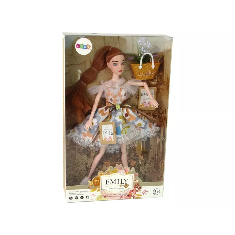 LEAN TOYS Beebinukk Emily Autumn Punaste Juuste ja Lilledega