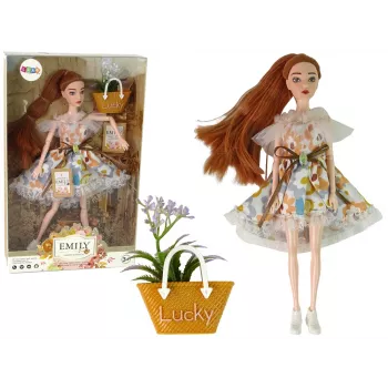 LEAN TOYS Beebinukk Emily Autumn Punaste Juuste ja Lilledega
