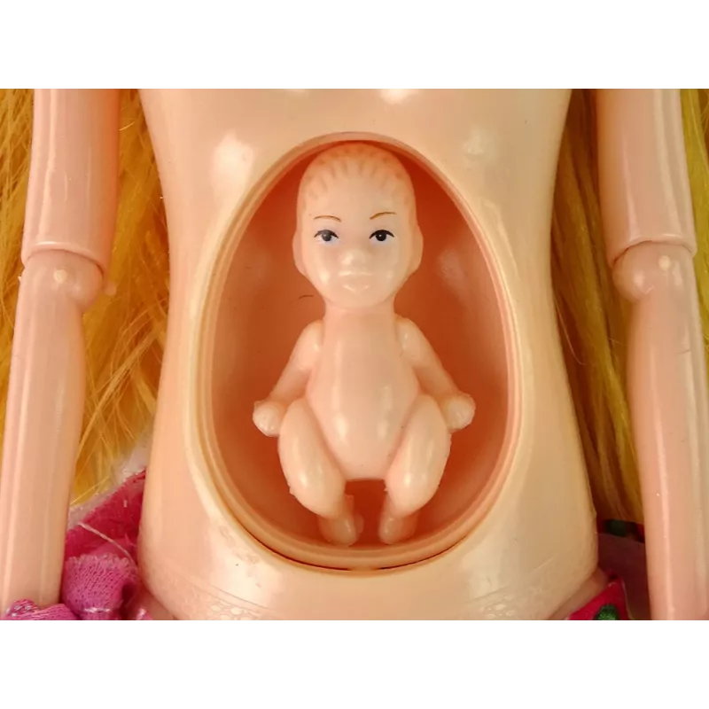 LEAN TOYS Beebinukk Rase Roosa Kleit Lilled