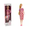 LEAN TOYS Beebinukk Rase Roosa Kleit Lilled