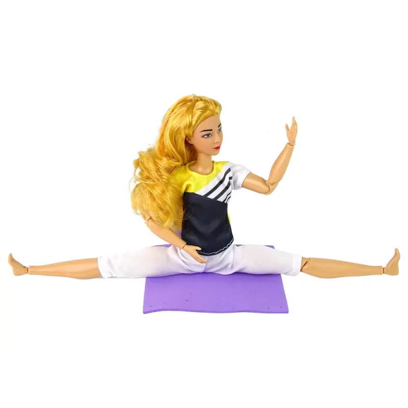 LEAN TOYS Nukujoogamatt pikkade blondide juustega