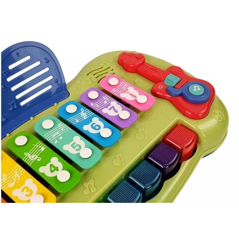 LEAN TOYS Beebi klaver koos taldrikute ja valgustatud klahvidega muusikamänguasi