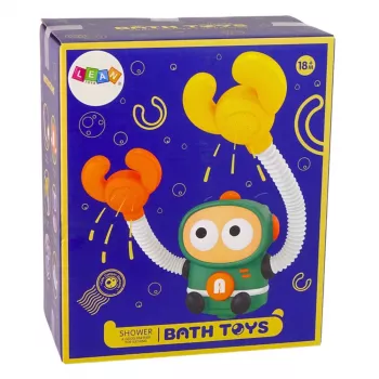 LEAN TOYS Vannimänguasi Astronauti dušš veeringluse ja iminappadega