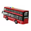 LEAN TOYS Battery Operated Double Decker Bus Lights Sounds Friction Drive Red
