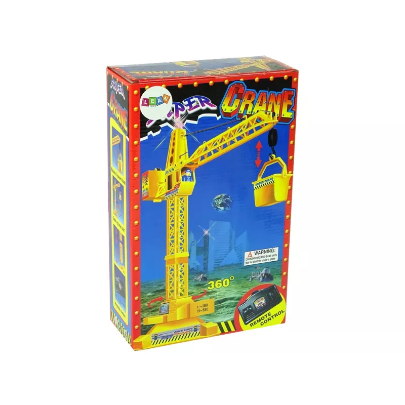 LEAN TOYS Patareitoitel Kaugjuhitav Kraana Liikuva Noolega