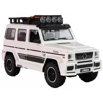 LEAN TOYS Patareitoitel Maastikuauto Valge
