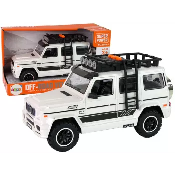 LEAN TOYS Patareitoitel Maastikuauto Valge