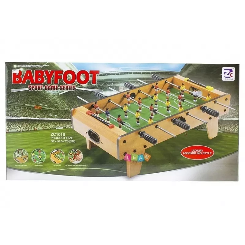 LEAN TOYS Suur lauajalgpall 70 cm jalgpall sport - lauamäng 22 mängijaga