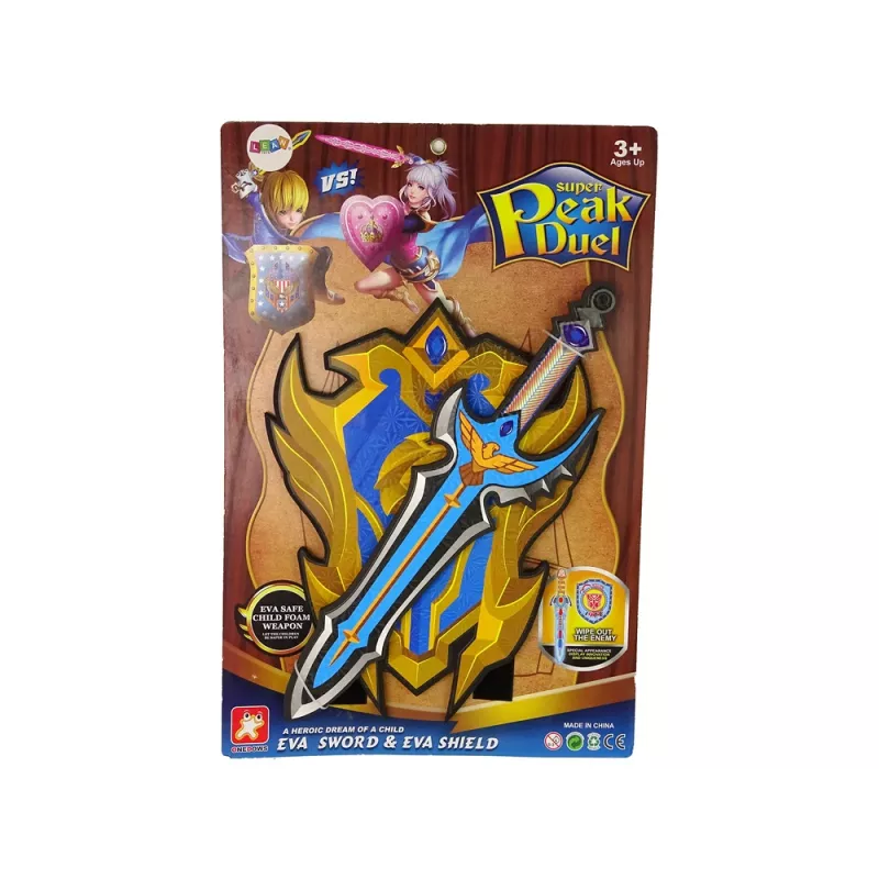 LEAN TOYS Blue Warrior Sword Shield Set from EVA Foam