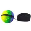 LEAN TOYS Hüppepall elastse nööriga, sensoorne, mõlkidega, värviline, 6 cm
