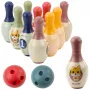 LEAN TOYS Bowlingukomplekt kassidega lastele 10 keeglit 2 värvilist palli
