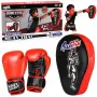 LEAN TOYS 2-in-1 Muay Thai poksitreneringu komplekt kinnaste ja fookuskinnastega, must