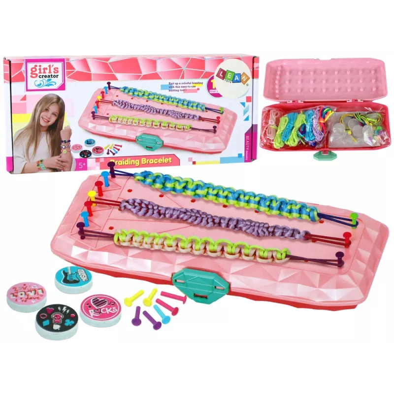 LEAN TOYS Käevõru valmistamise komplekt Roosa karp
