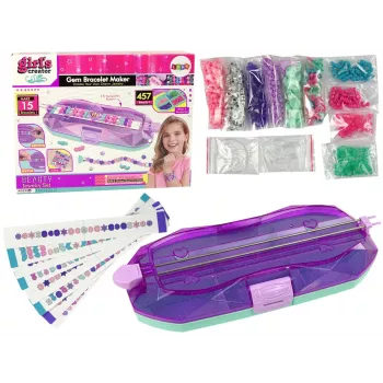LEAN TOYS Käevõrude valmistamise komplekt Värvilised helmed Mahuti Looja