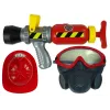 LEAN TOYS Brigade Set Fire Extinguisher Water Mask Helmet Red
