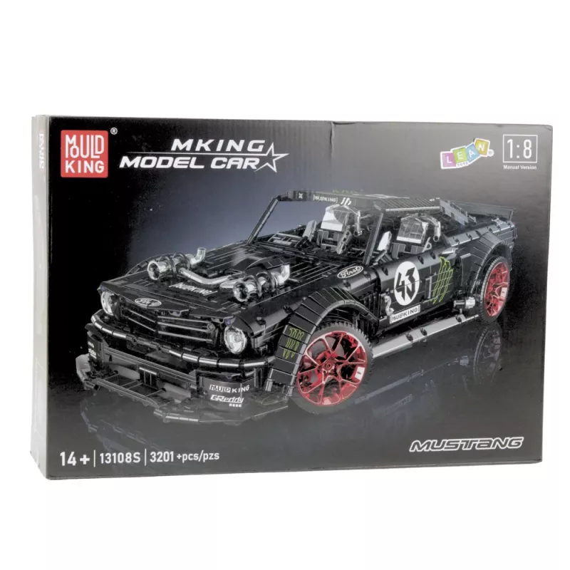 LEAN TOYS Ehitusklotsid Sportauto Mustang Hoonicorn V2 Komplekt - 3201 tükki, Mõõtkavas 1:8, ABS-plast