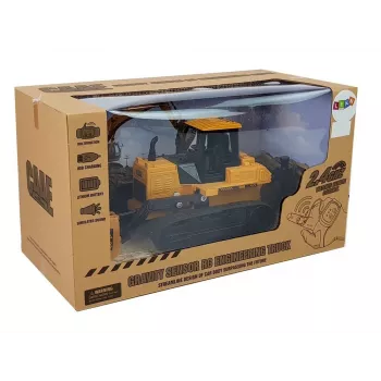 LEAN TOYS Bulldozer Caterpillar Wheels Remote Controlled by Hand Gesture 2.4G 1:28