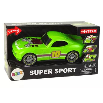 LEAN TOYS Auto 1:14 Roheline Sport Heli Tuled Sõiduk