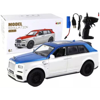 LEAN TOYS Auto R/C 1:20 Valge ja Sinine Kaugjuhitav