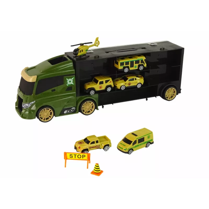 LEAN TOYS Car Tow Truck Springs Suitcase For Green Cars
