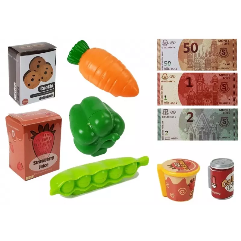 LEAN TOYS Kassaregisteri poekomplekt mikrofoni ja heliterminaliga – interaktiivne mängukomplekt lastele alates 3. eluaastast