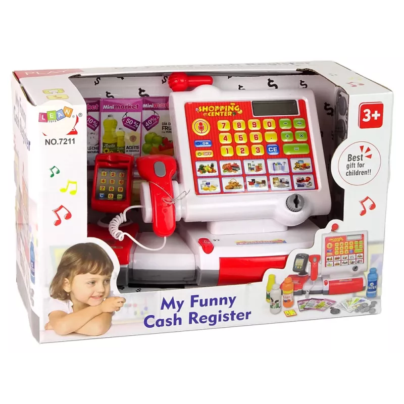 LEAN TOYS Kassaregister puutetundliku ekraaniga