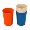 LEAN TOYS Laste bambuskiust söögiriistade komplekt, sinine ja oranž, 15 tk