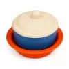 LEAN TOYS Laste bambuskiust söögiriistade komplekt, sinine ja oranž, 15 tk