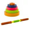 LEAN TOYS Laste hantel, libisemiskindel vaht, 8 plaati, plastik, värviline