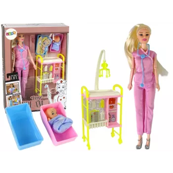 LEAN TOYS Laste nukuarsti pikad juuksed aksessuaarid
