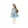 LEAN TOYS Laste nukk Emily Spring pikkade juuste ja sinise kleidiga kassipoeg