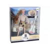 LEAN TOYS Laste nukk Emily kitarriga, prillidega, pikkade blondide juuste ja kassipojaga