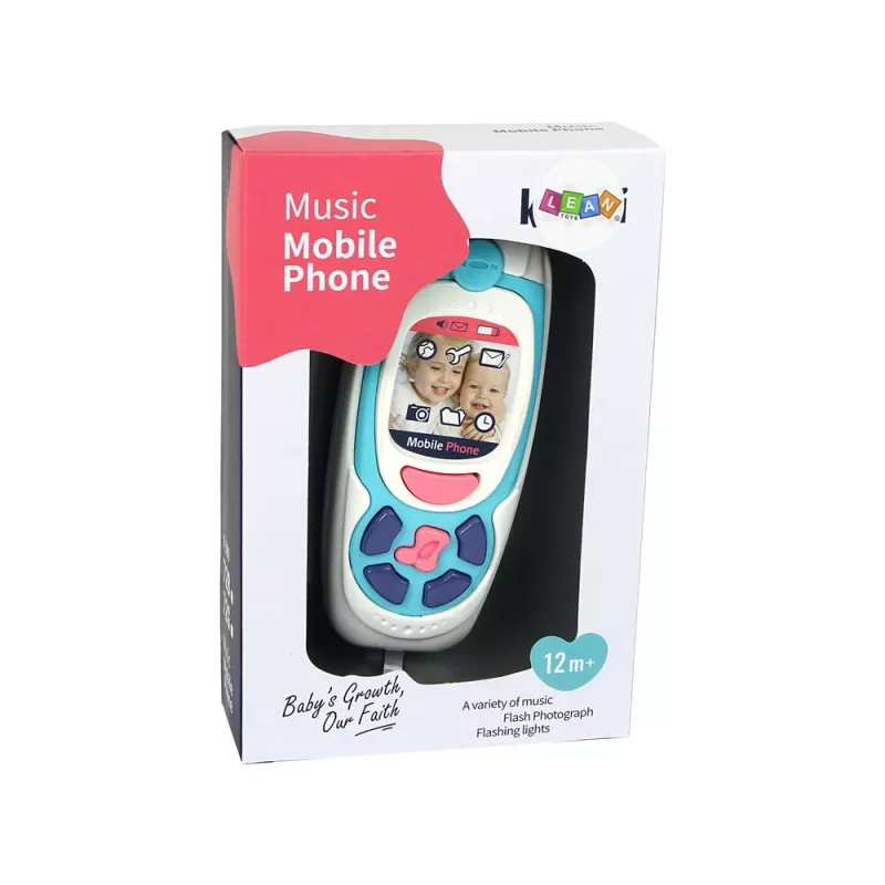 LEAN TOYS Laste õppemängutelefon Melody Blue