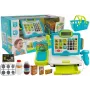 LEAN TOYS laste elektrooniline kassaregister koos korviga - sinine, töötav kalkulaator, heli ja valgus, 25 tarvikut, vanus 3+