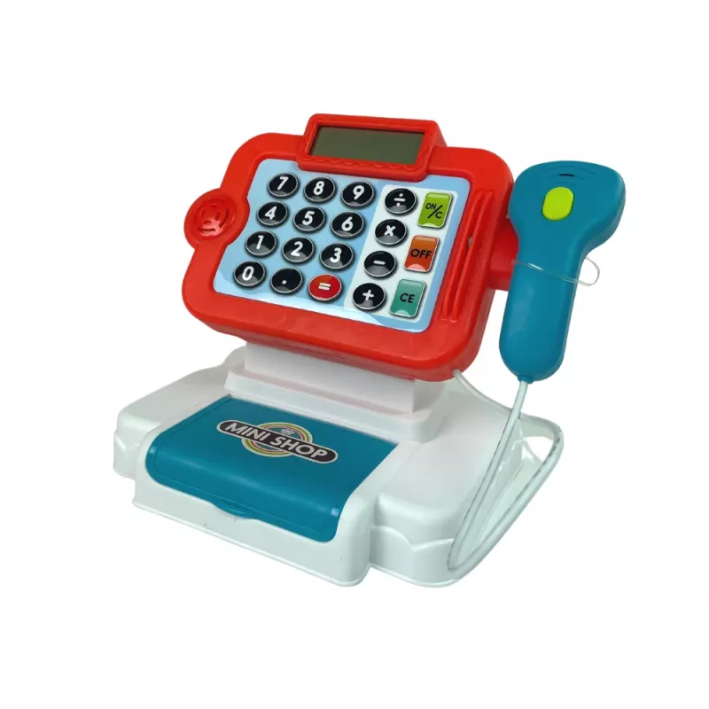 LEAN TOYS Laste fiskaalkassa kalkulaator köögiviljakorv