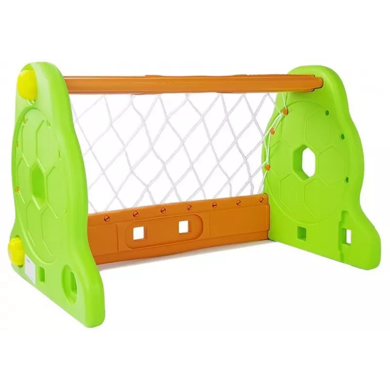 LEAN TOYS laste roheline ja oranž jalgpallivärav