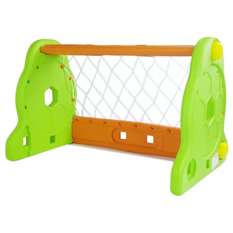 LEAN TOYS laste roheline ja oranž jalgpallivärav