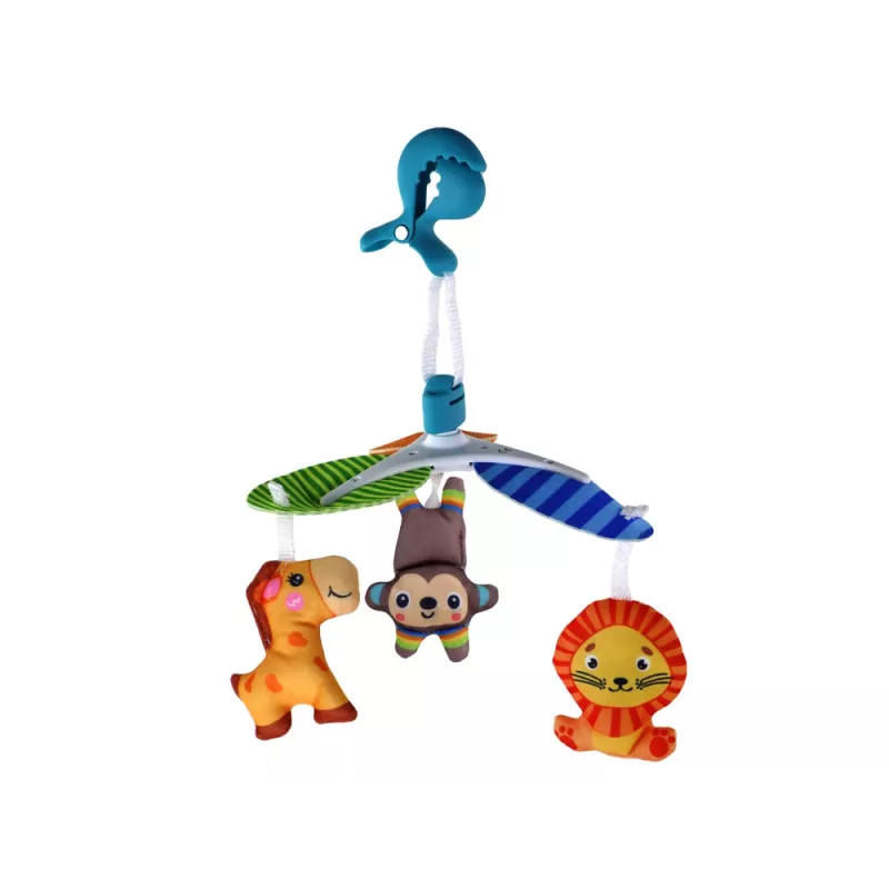 LEAN TOYS Laste mobiil Loomaklips Kaasaskantav